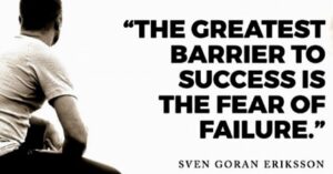 Confidence to overcome a fear of failure