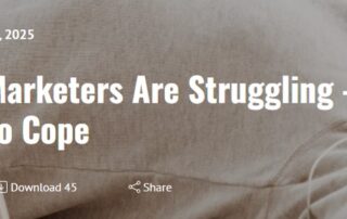 Stress and burnout – The stress bucket, healthy coping mechanisms and resilience (CMC podcast on “Why Marketers Are Struggling — And How to Cope”)
