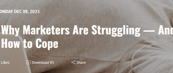 Stress and burnout – The stress bucket, healthy coping mechanisms and resilience (CMC podcast on “Why Marketers Are Struggling — And How to Cope”)